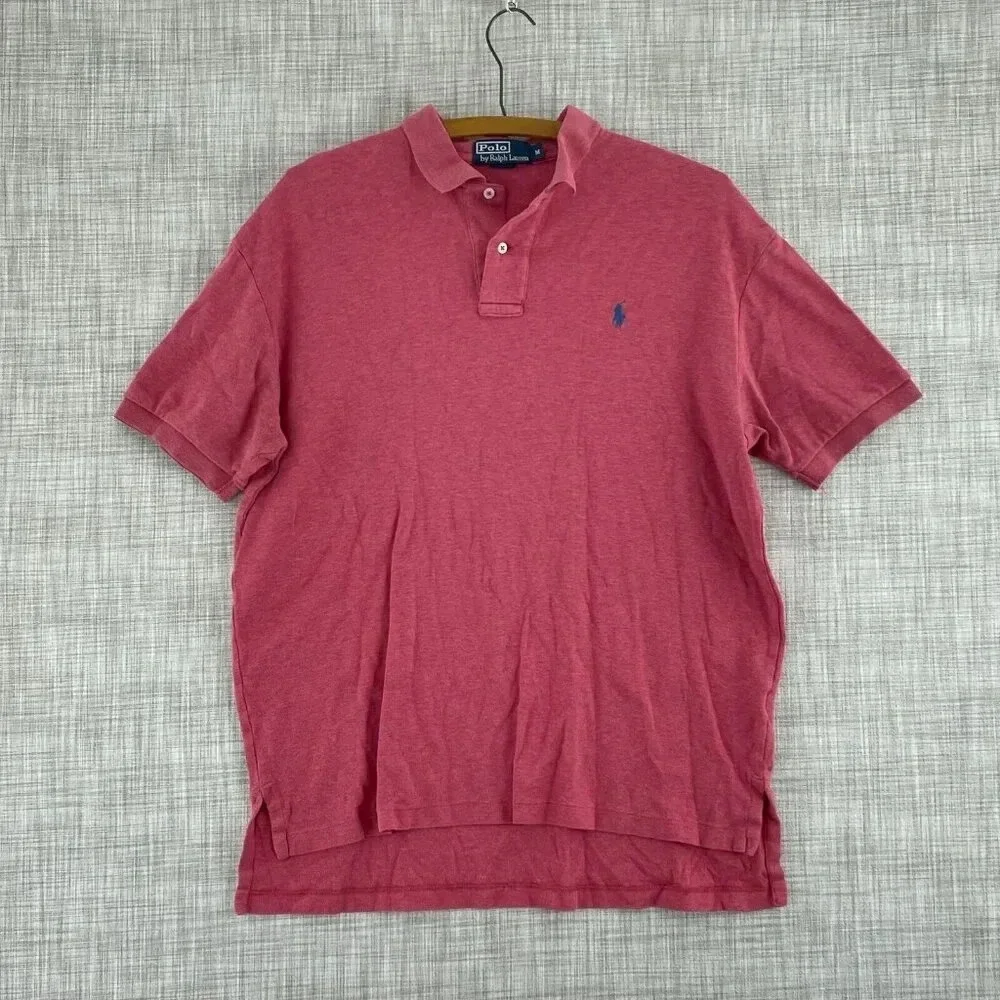 Polo Ralph Lauren Preppy Golf Polo Shirt Mens M Red 1223
